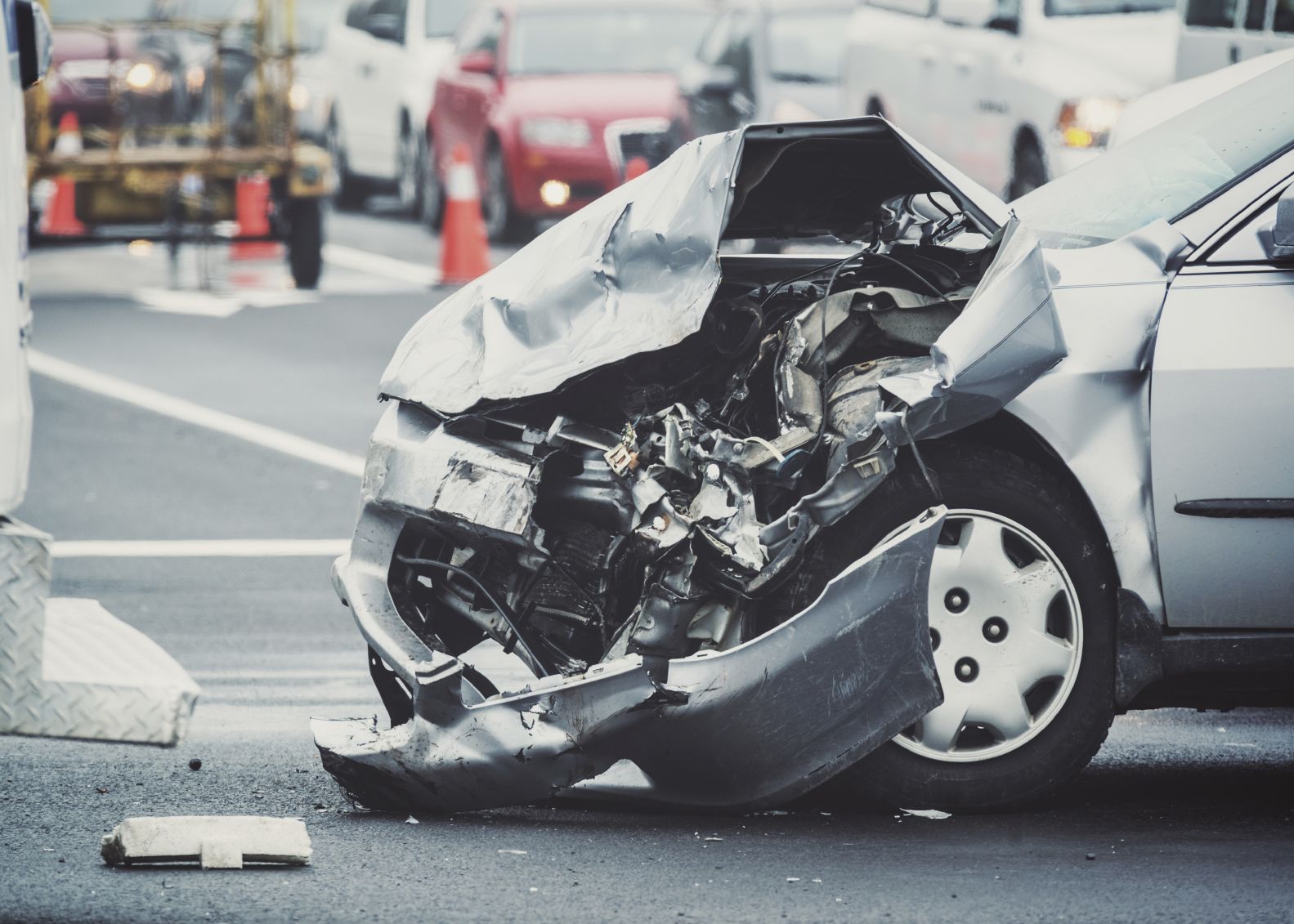 Image of a defective car after an accident